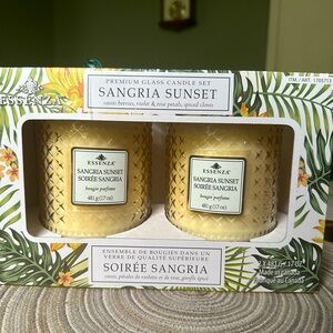 Essenza Sangria sunset premium glass candle set